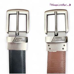 Dickies Leather Belts with Silver Buckles - Black and Brown’s